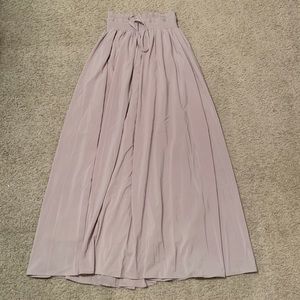 Floor length tan maxi skirt